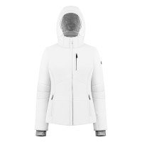 Womens stretch ski jacket white Emma