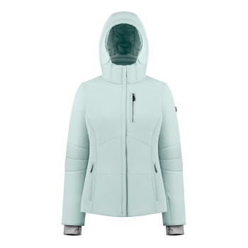 Womens stretch ski jacket aloe blue Emma
