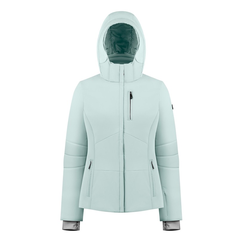 Womens stretch ski jacket aloe blue Emma