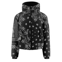 Womens ski jacket paisley black Julie
