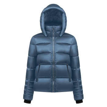 Womens synthetic down ski jacket twilight blue Celia