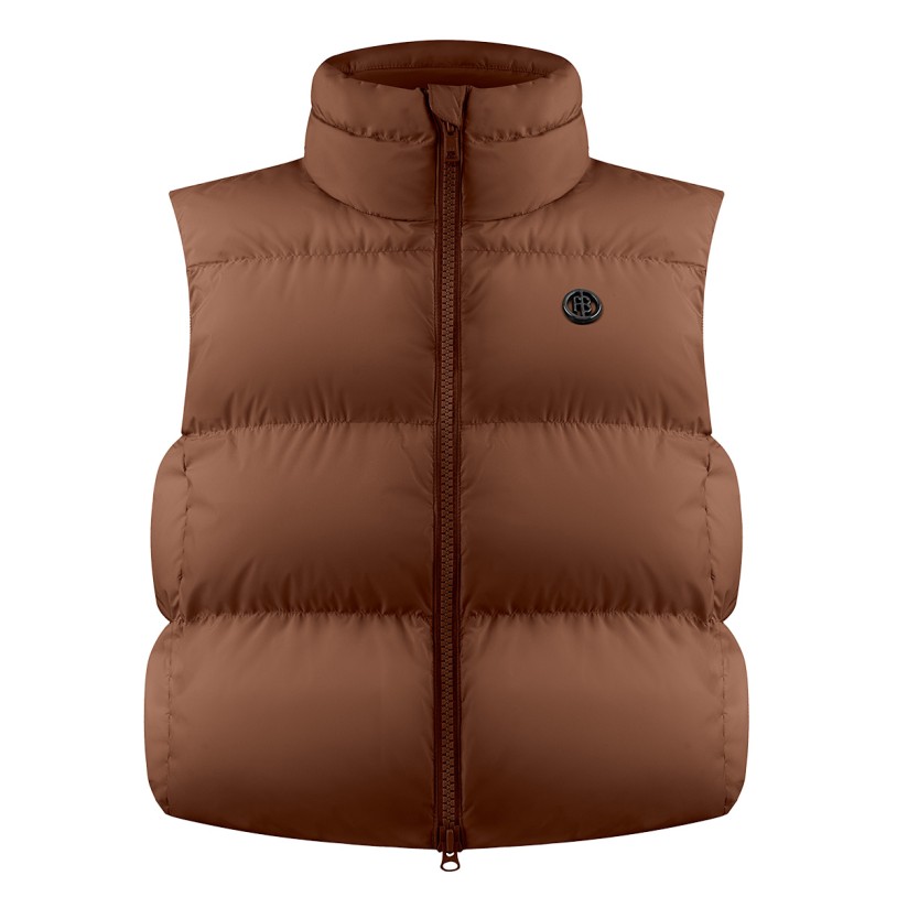 Womens synthetic down vest choco brown Charlie