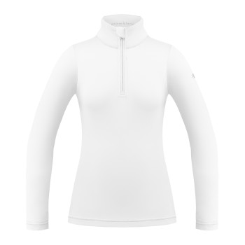 Womens base layer with zip white Mia