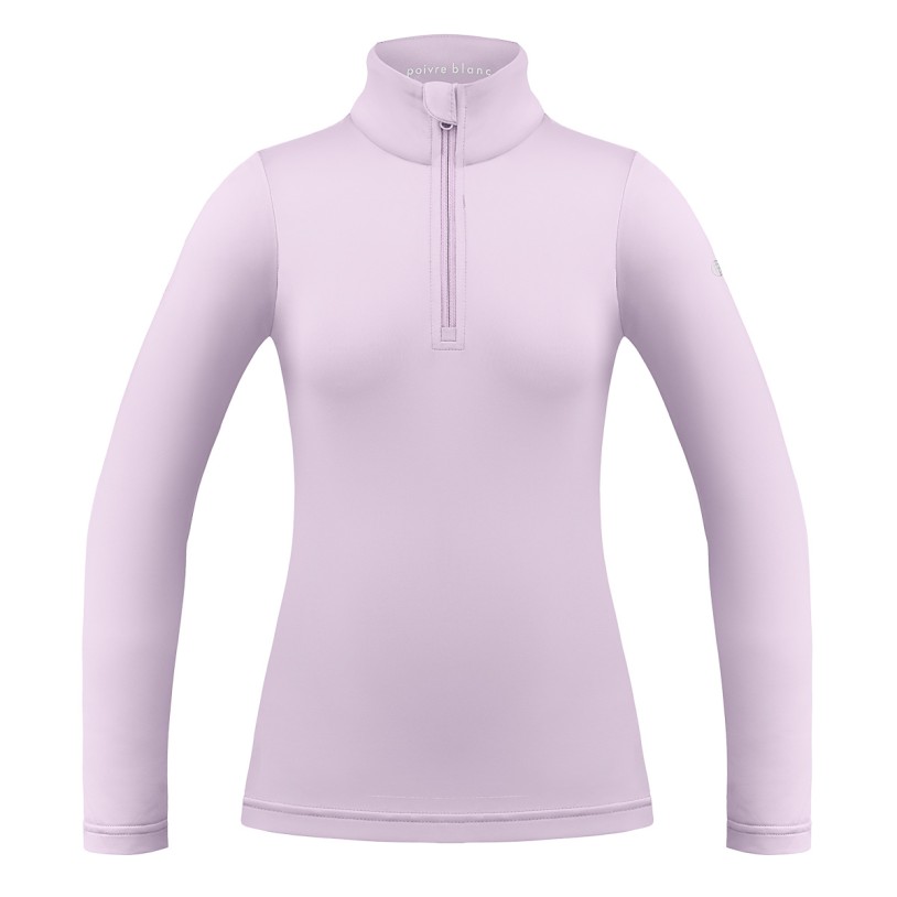 Womens base layer with zip dream purple Mia