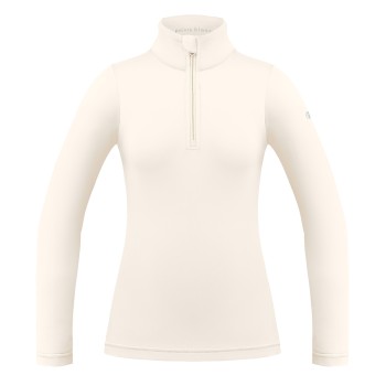 Womens base layer with zip natural white Mia