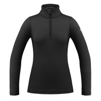 Womens base layer with zip black Mia