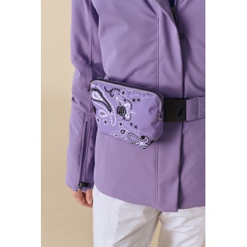 Ski belt bag paisley purple Pouci