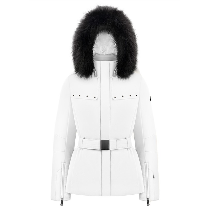 Womens stretch ski jacket white