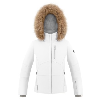 Girls stretch ski jacket white