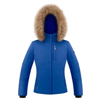 Girls stretch ski jacket acid blue