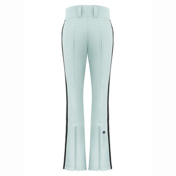 Womens stretch ski pants aloe blue/black