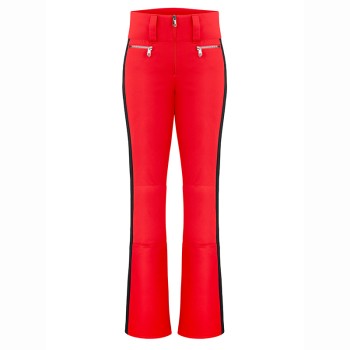 Womens stretch ski pants scarlet red/black