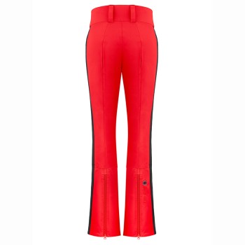 Womens stretch ski pants scarlet red/black