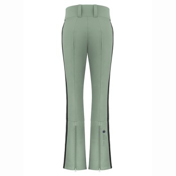 Womens stretch ski pants lichen green/black