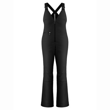 Womens stretch bib pants black