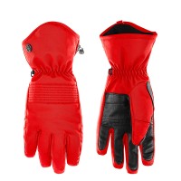 Womens ski gloves scarlet red