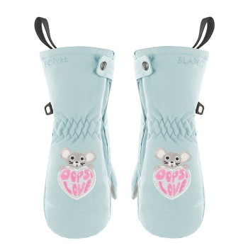 Girls mittens aloe blue