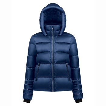 Womens synthetic down ski jacket acid blue