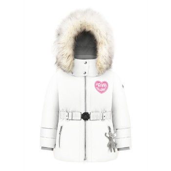 Girls synthetic down ski jacket white