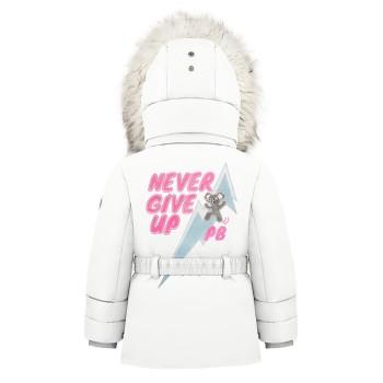 Girls synthetic down ski jacket white