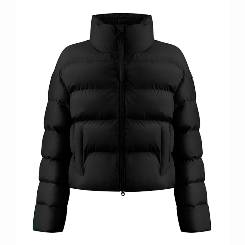 Womens synthetic down ski jacket black