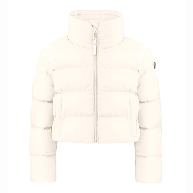 Girls synthetic down ski jacket natural white