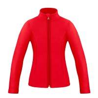 Girls micro fleece jacket scarlet red