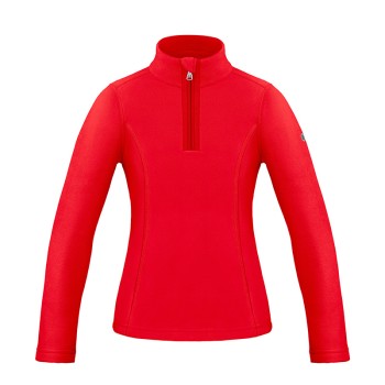 Girls micro fleece jacket scarlet red