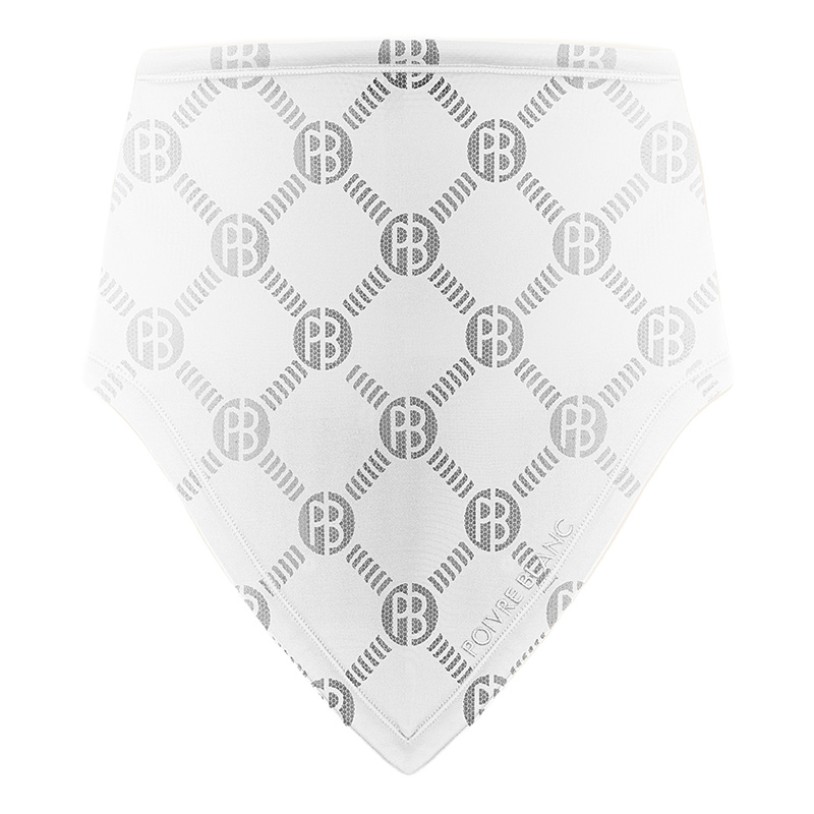 Womens neck warmer monogram white