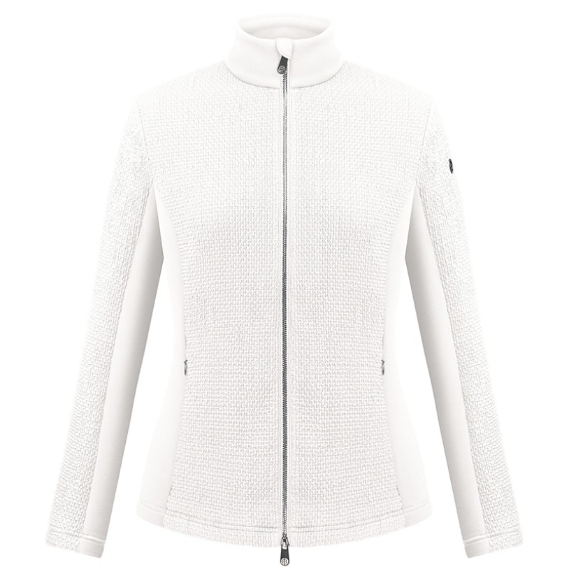 Womens stretch fleece jacket white