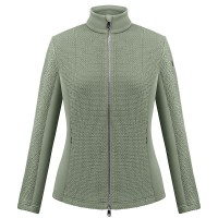 Womens stretch fleece jacket lichen green