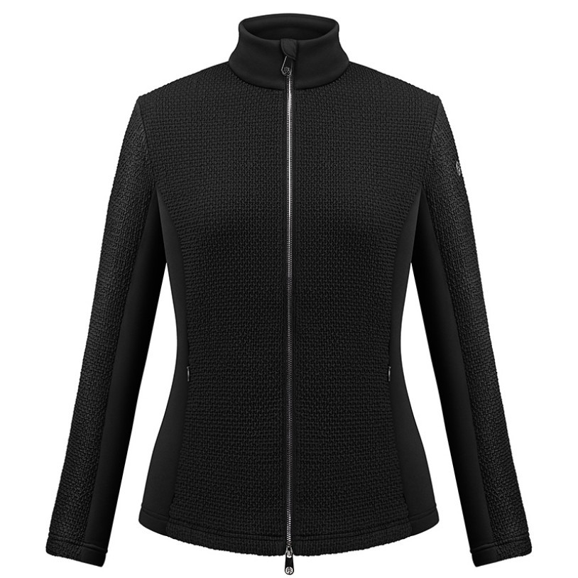 Womens stretch fleece jacket black