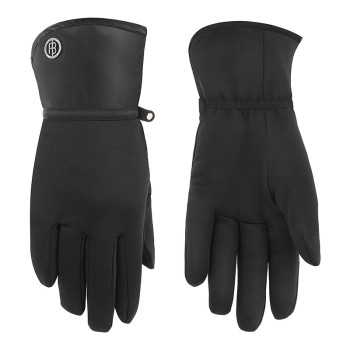 Girls stretch fleece gloves black