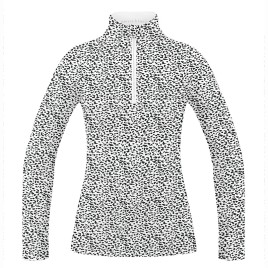 Womens base layer with zip jaguar black