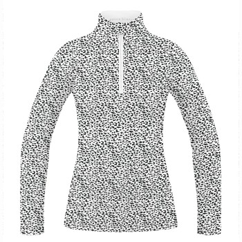 Womens base layer with zip jaguar black