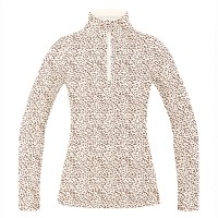 Womens base layer with zip jaguar off brown