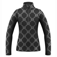 Girls base layer monogram black