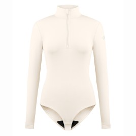 Womens base layer bodysuit natural white