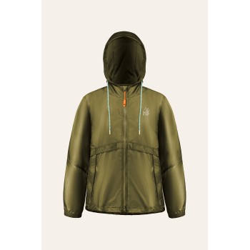 Womens windbreaker iguana green