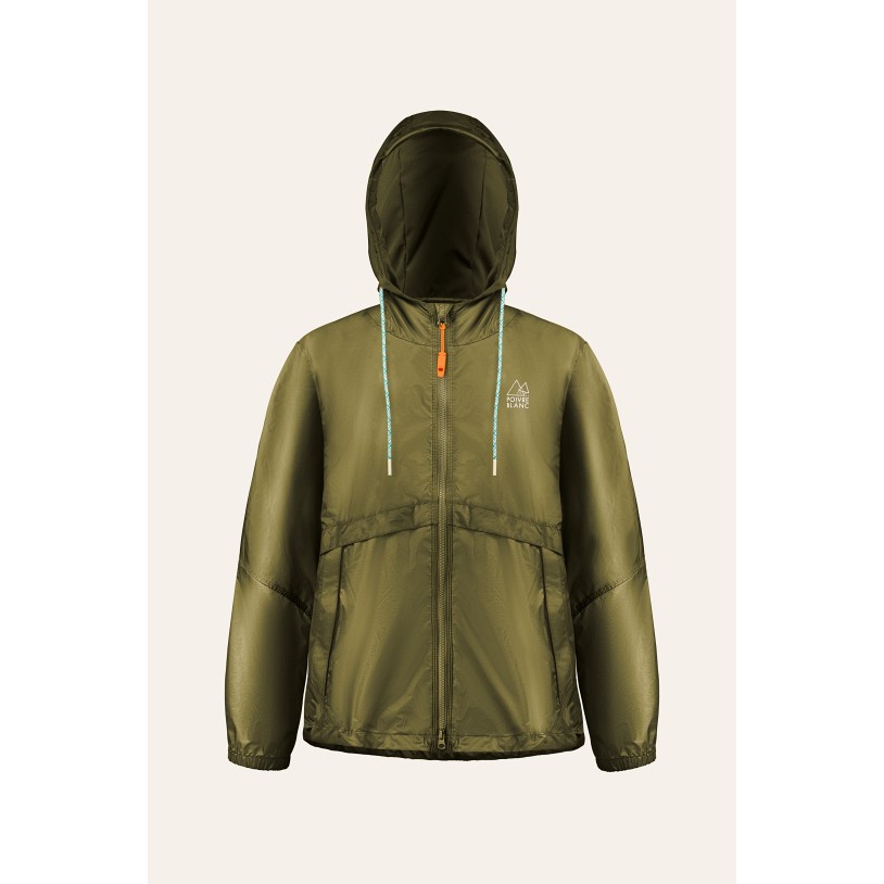 Womens windbreaker iguana green