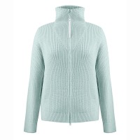 Womens knit jacket aloe blue