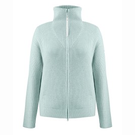 Womens knit jacket aloe blue