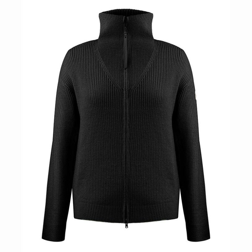 Womens knit jacket black