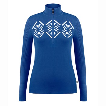 Womens knit sweater acid blue