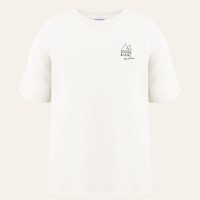 Womens cotton t-shirt skate white