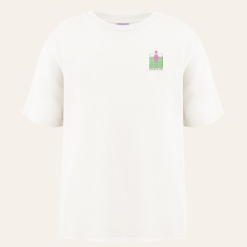 Girls cotton t-shirt tennis white