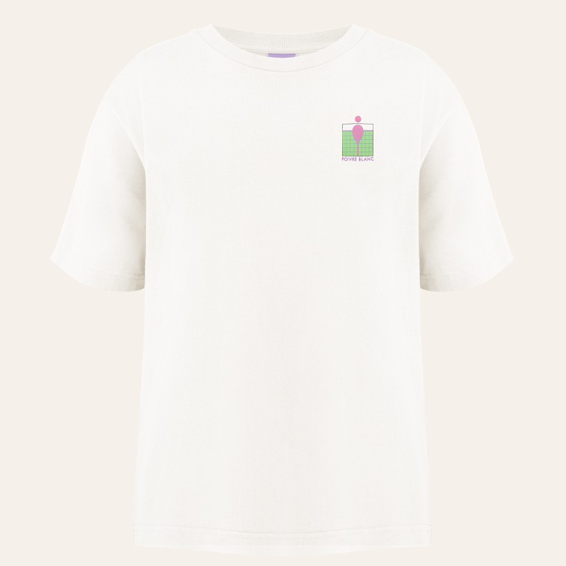 Girls cotton t-shirt tennis white