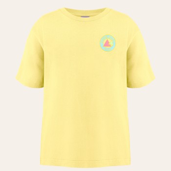 Girls cotton t-shirt letters lemon yellow