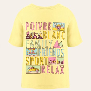 Girls cotton t-shirt letters lemon yellow