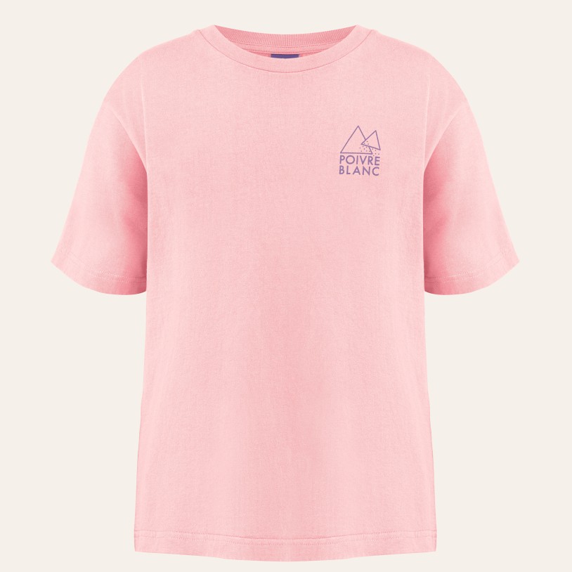 Girls cotton t-shirt beach flamingo pink